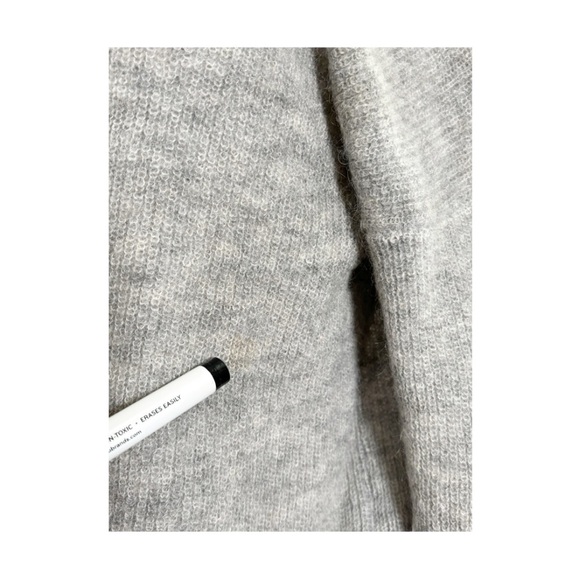 Sezane Gaspard Mottled Mohair Baby Alpaca Cardigan Size Small - Picture 11 of 11